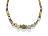 A Near Eastern Glass Bead Necklace