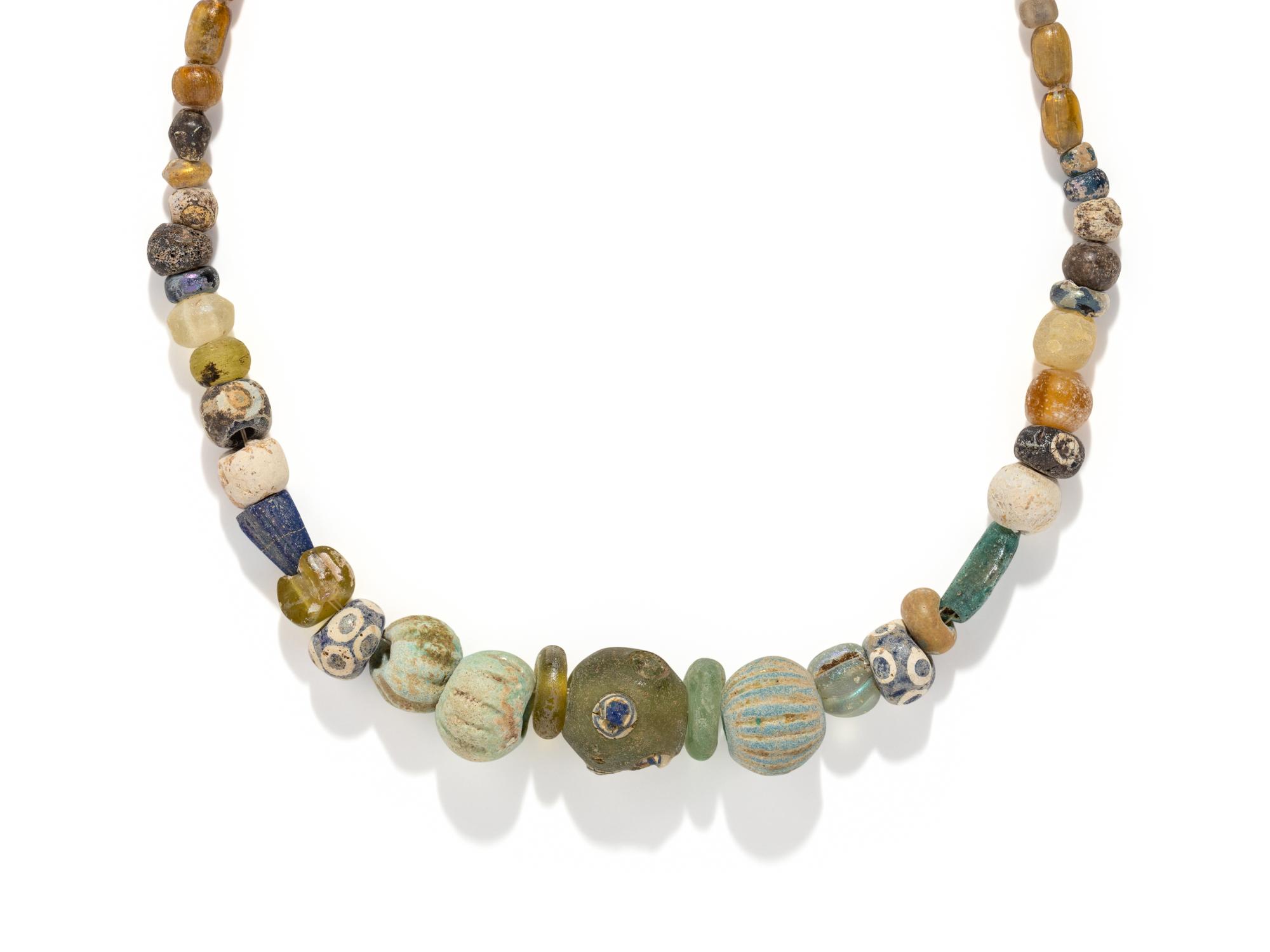 A Near Eastern Glass Bead Necklace