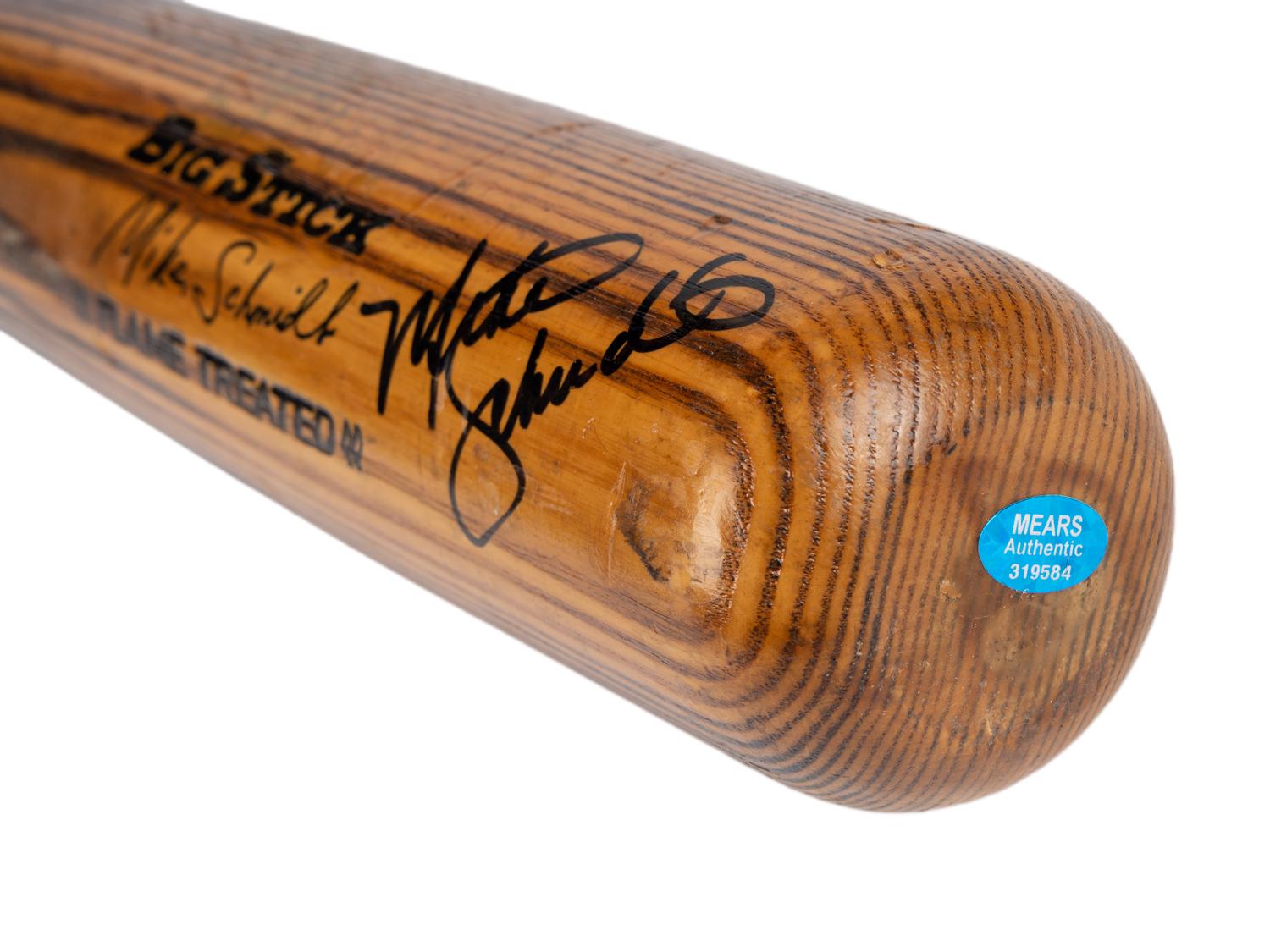 An Impressive Mike Schmidt 1982 Game Used and Signed Adirondack Bat (MEARS A9),