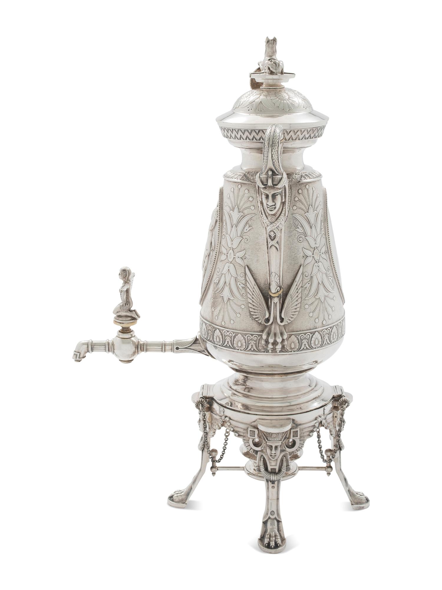 An American Aesthetic Movement Six-Piece Coin Silver Tea and Coffee Service