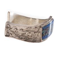 Sterling Silver Cuff, with Micro Mosaic Inlay Lot is located and will ship from Denver, Colorado.