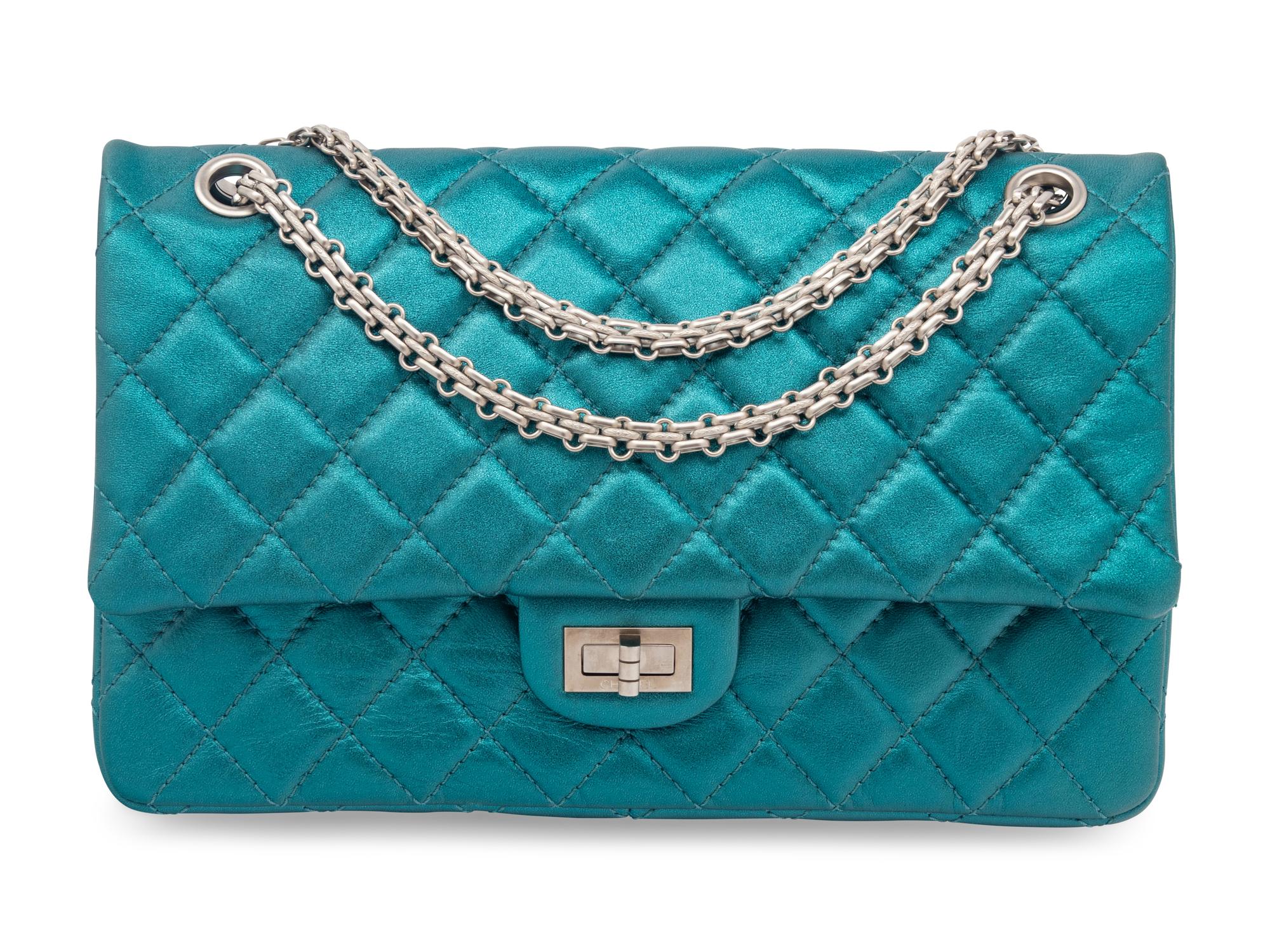 Chanel Metallic Turquoise 2.55 Reissue Bag