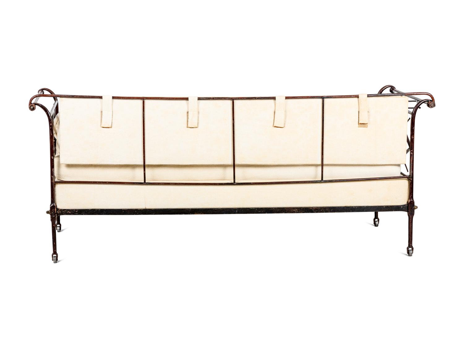 An Empire Style Wrought Iron Daybed
