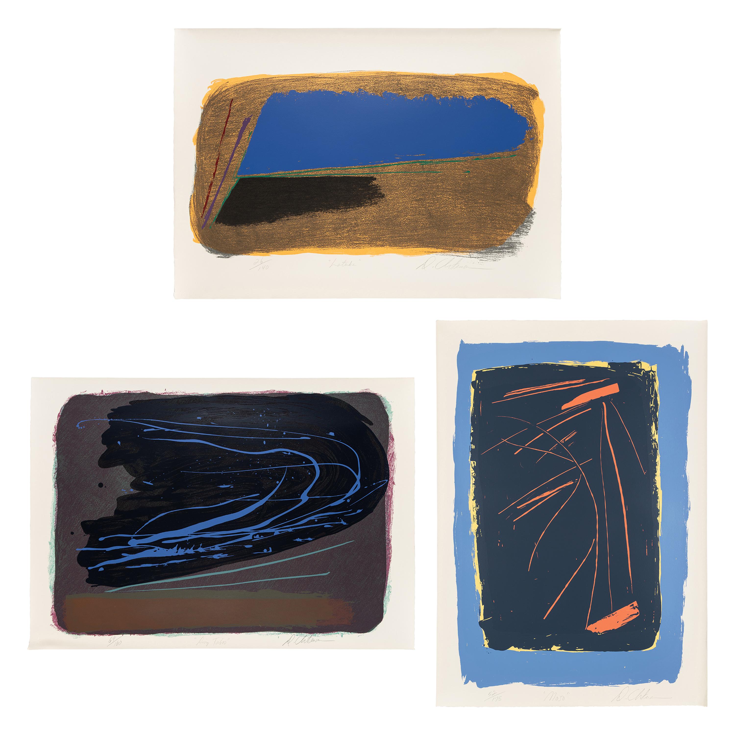 Dan Christensen (American, 1942-2007) — Latuka, Ring Taboo, and Mojo (three works)