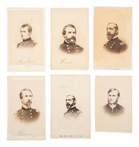 [CIVIL WAR]. A group of CDV engraved portraits of war era generals and military men, including: