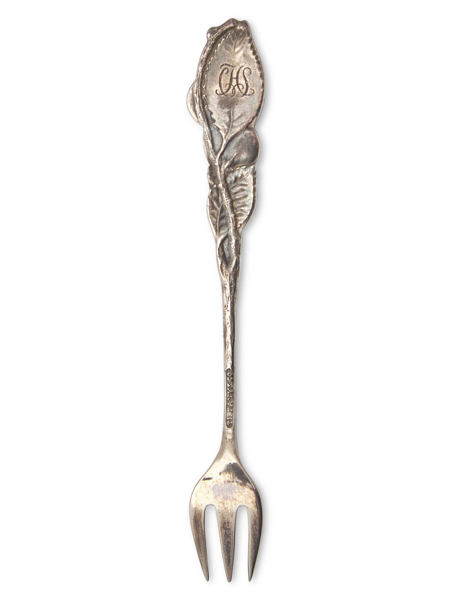 A Cased Set of Twelve Sterling Silver Cocktail Forks in the "Cherry" Pattern, Tiffany & Co., New York, NY, Late 19th / Early 20th Century