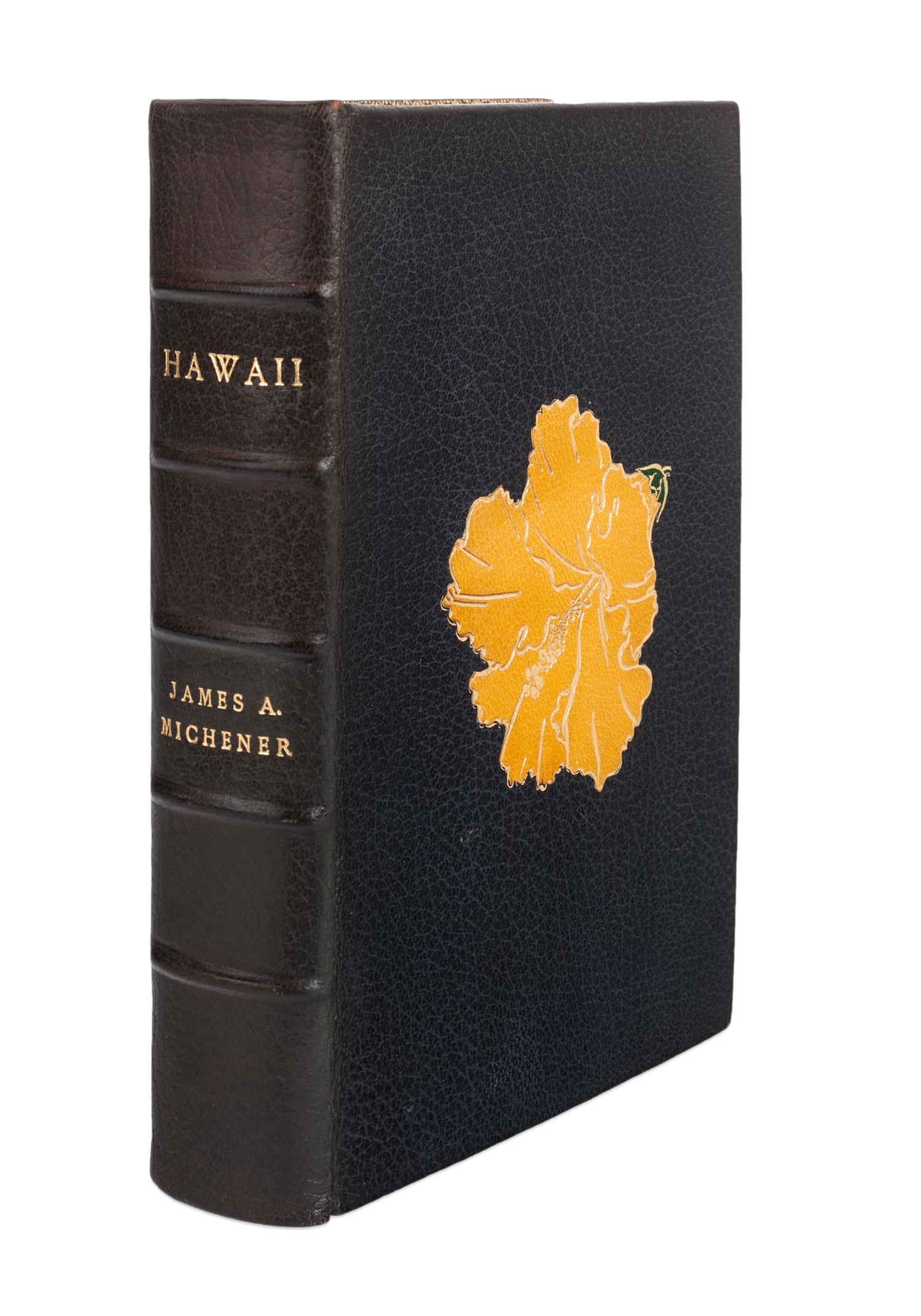 [MONASTERY HILL BINDING]. MICHENER, James A. (1907-1997). Hawaii . New York: Random House, [1959].
