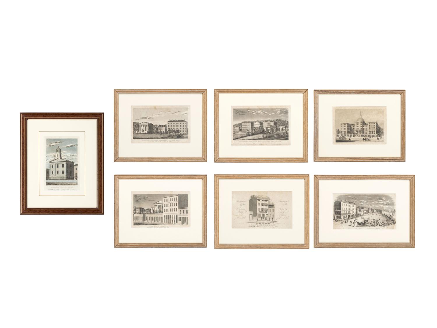 Six Cincinnati Engravings by Doolittle & Munson