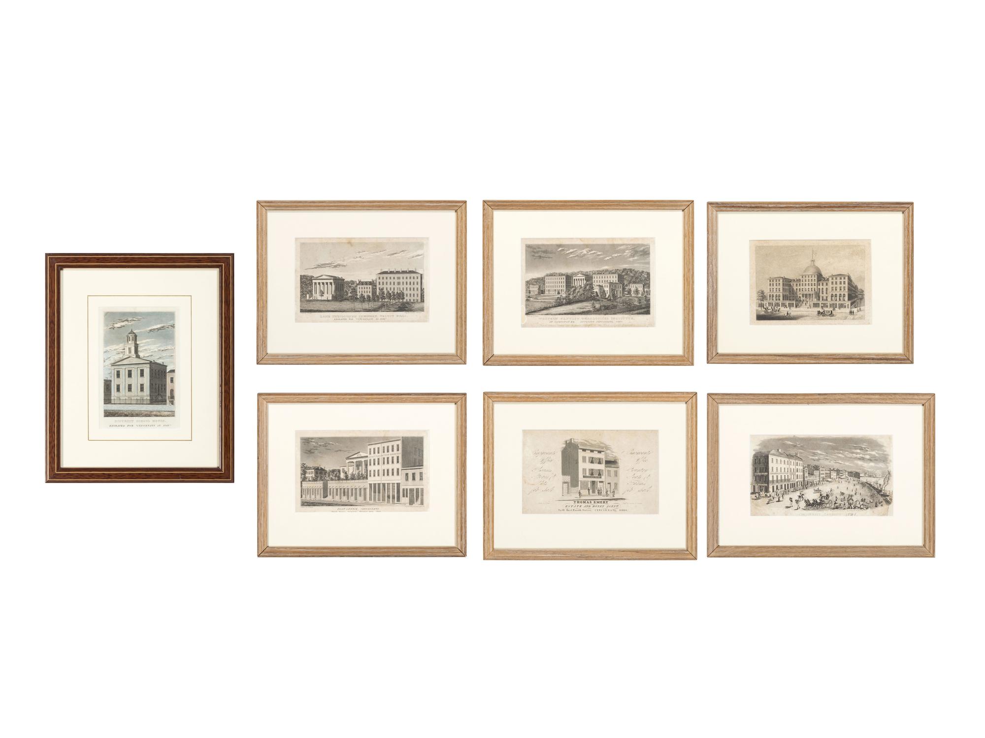 Six Cincinnati Engravings by Doolittle & Munson