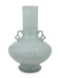 A Chinese Celadon Glazed Porcelain Vase
