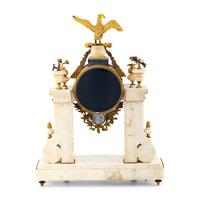 A Louis XVI Marble Mantel Clock