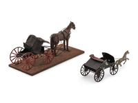 A Tin and a Cast Iron Horsedrawn Cab
