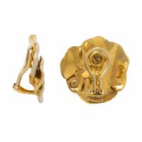 Mish, Enamel and Yellow Gold Pansy Earrings