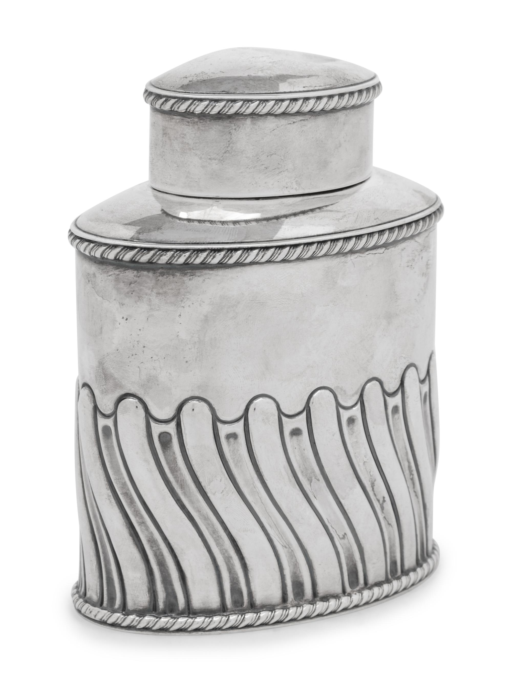 An Edwardian Silver Tea Caddy