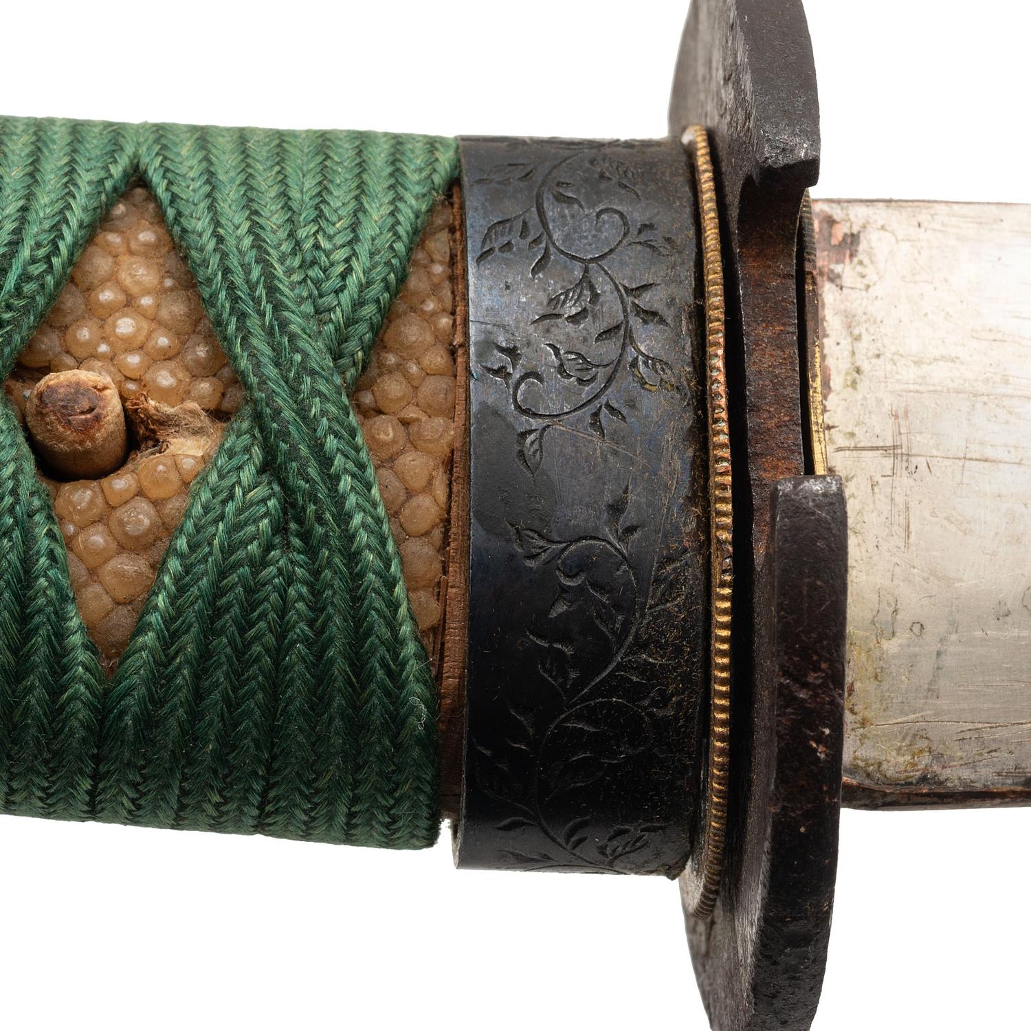 Mumei Japanese Wakizashi Attributed to Fujishima with Origami