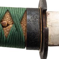 Mumei Japanese Wakizashi Attributed to Fujishima with Origami