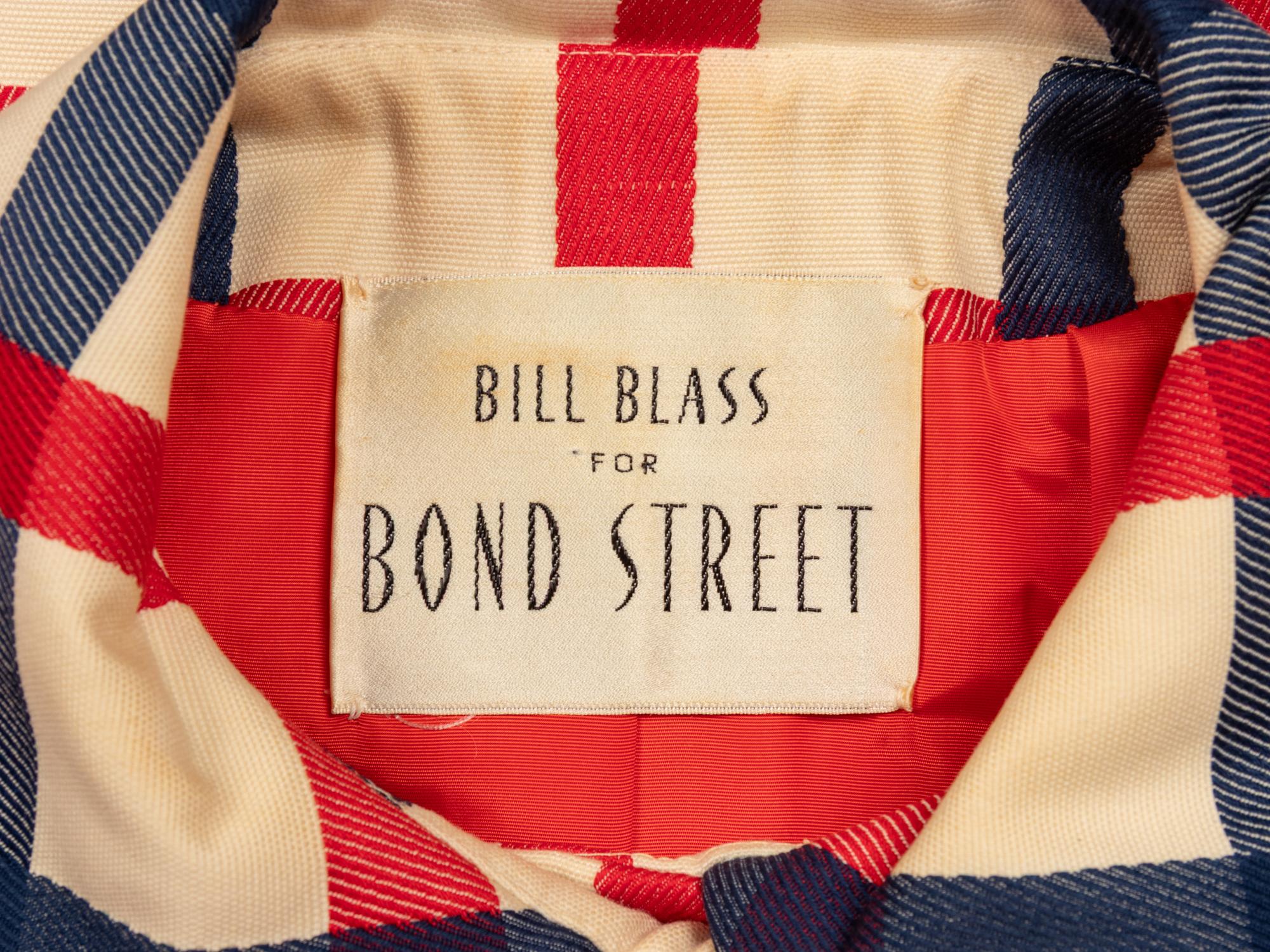 Bill Blass, Windowpane Check Coat, 1960's