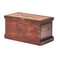 A Federal Parcel-Gilt, Paint and Stencil-Decorated Poplar Documents Box