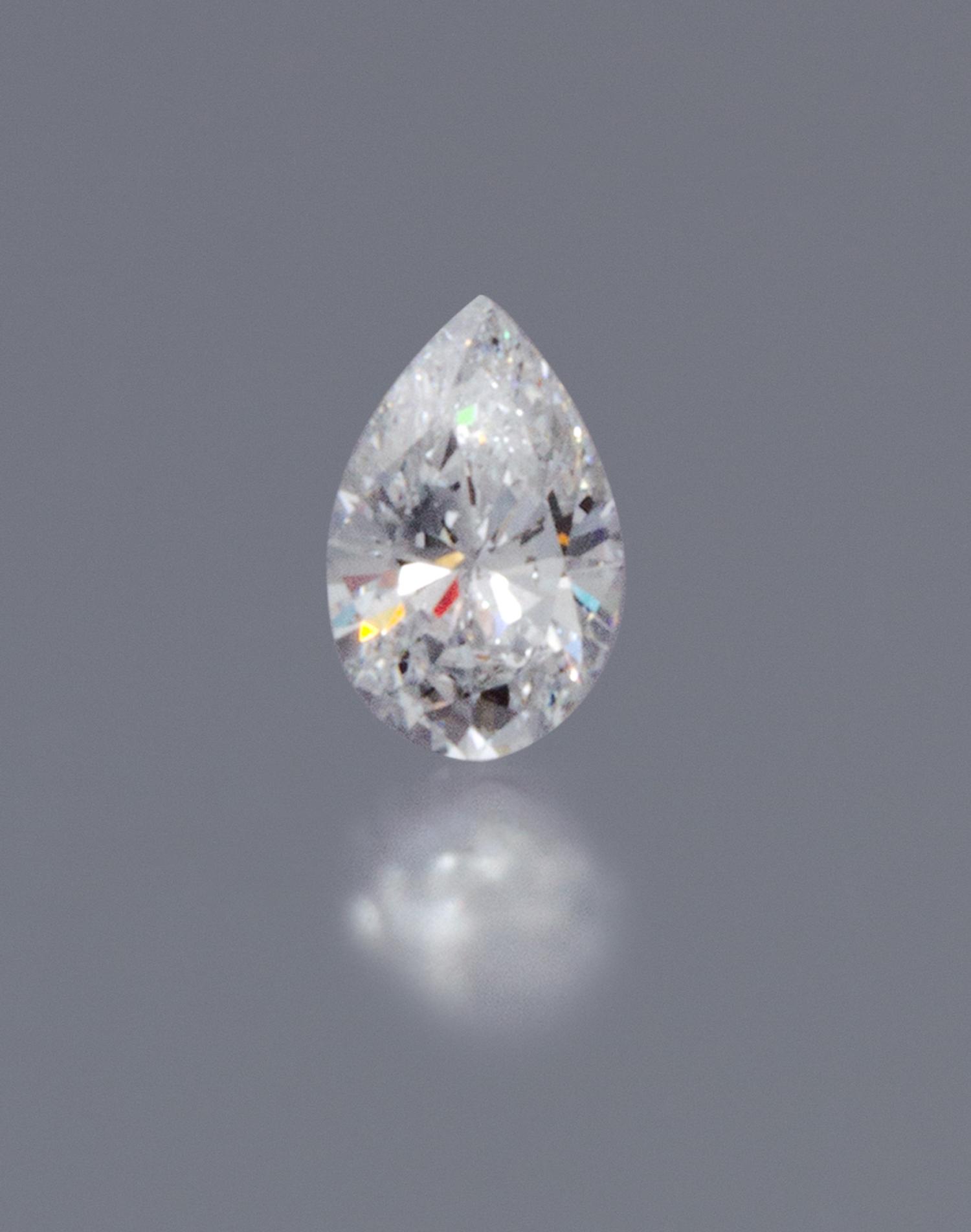 A 2.07 Carat Pear Shape Diamond,