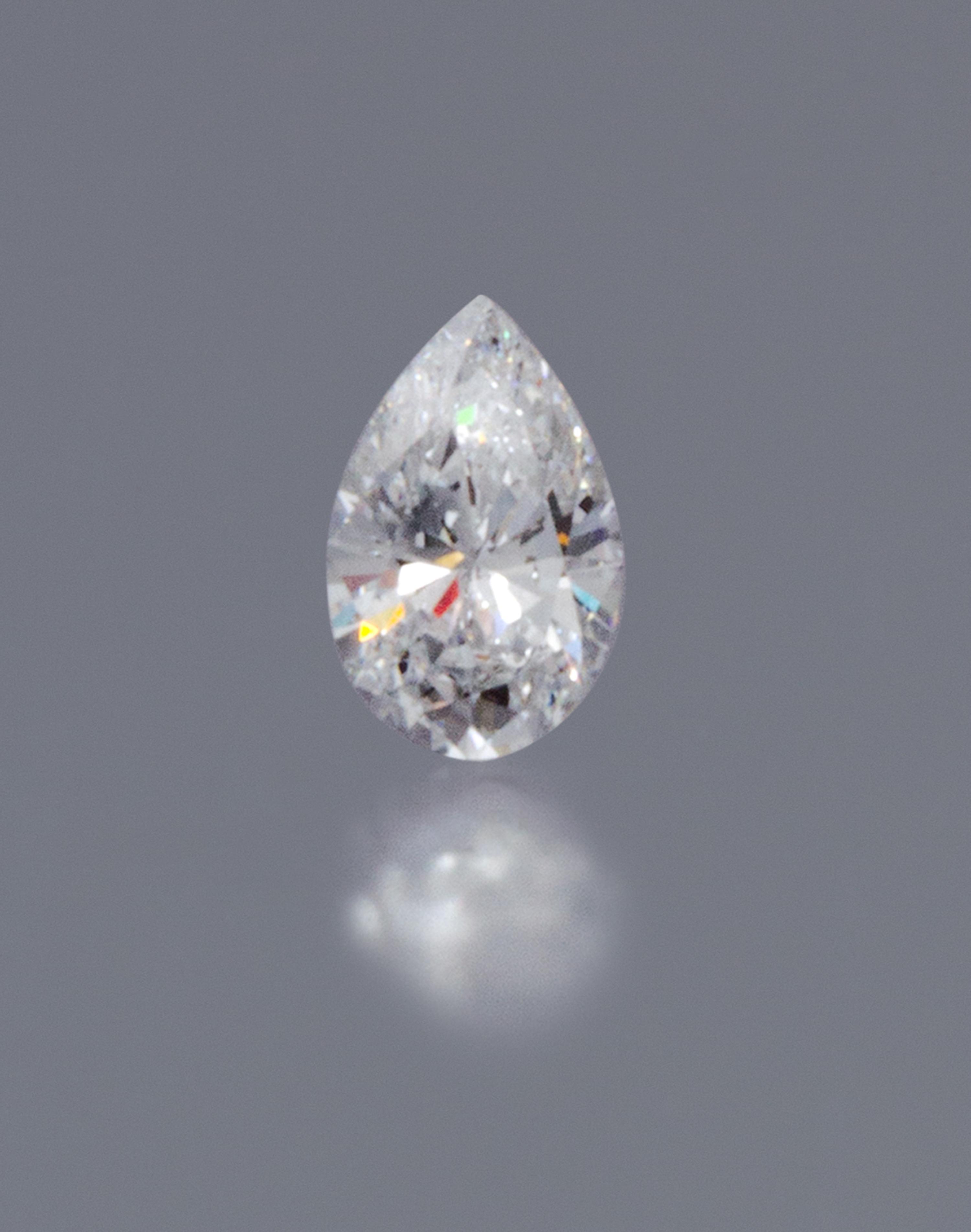 A 2.07 Carat Pear Shape Diamond,