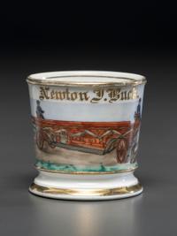 A Fireman's Porcelain Occupational Shaving Mug