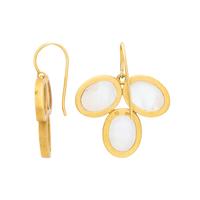 IRENE NEUWIRTH, YELLOW GOLD AND MOONSTONE EARRINGS