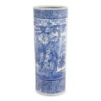 A Chinese Blue and White Porcelain Umbrella Stand