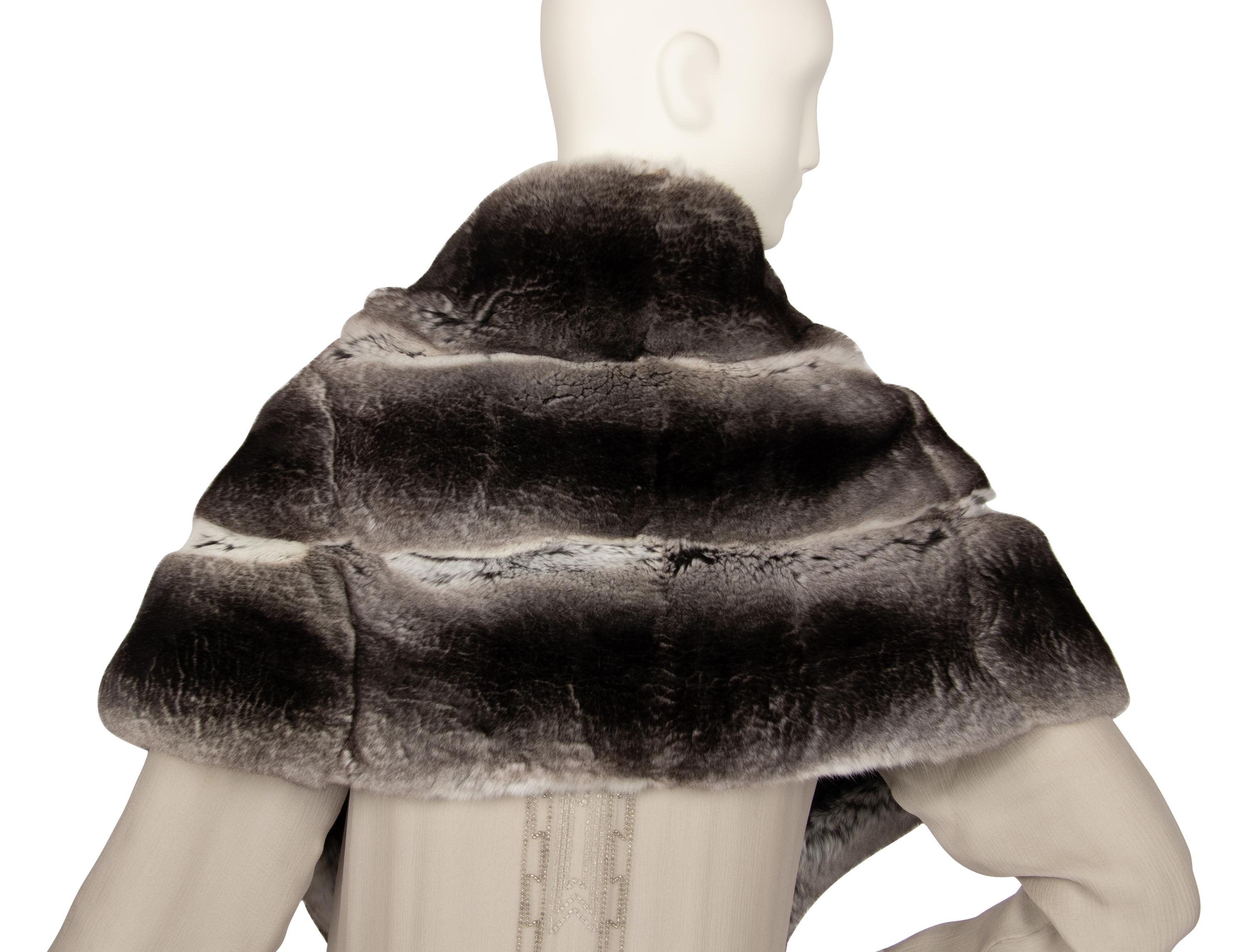 J. Mendel Black and White Chinchilla Stole, 2000s