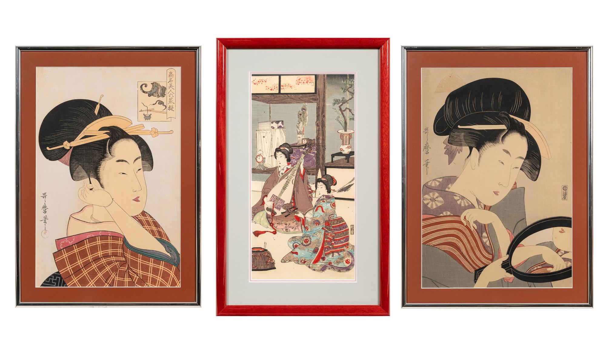 Three Japanese Woodblock Prints