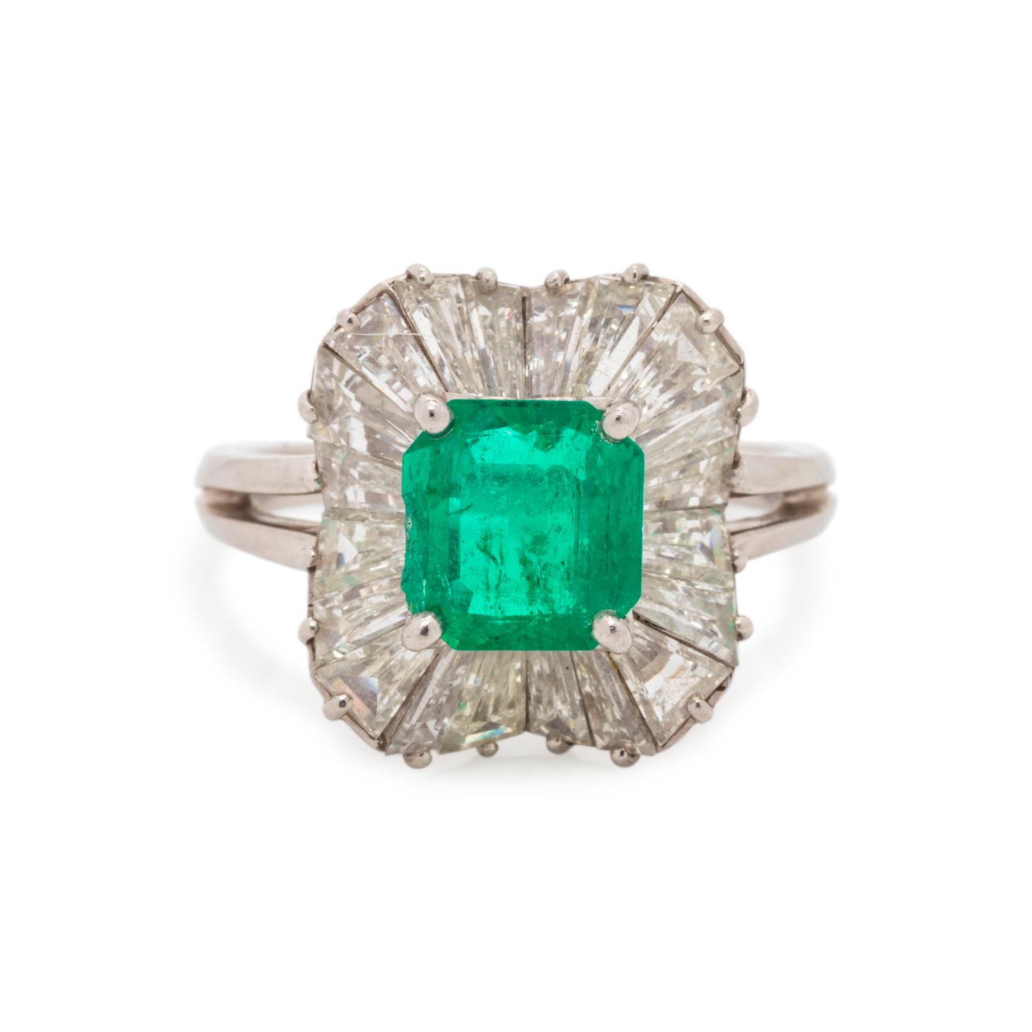 EMERALD AND DIAMOND RING