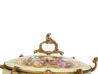 A Gilt Metal Mounted Sèvres Style Porcelain Table Casket