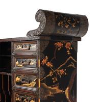 A Japanese Lacquer Bureau Cabinet