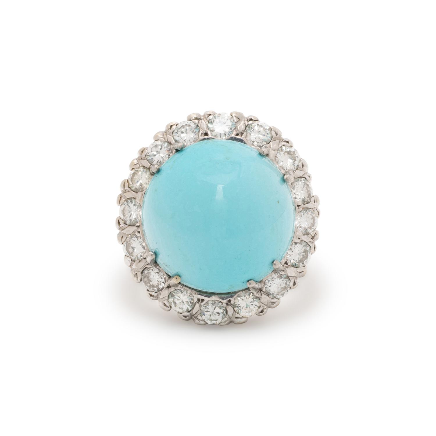 TURQUOISE AND DIAMOND RING