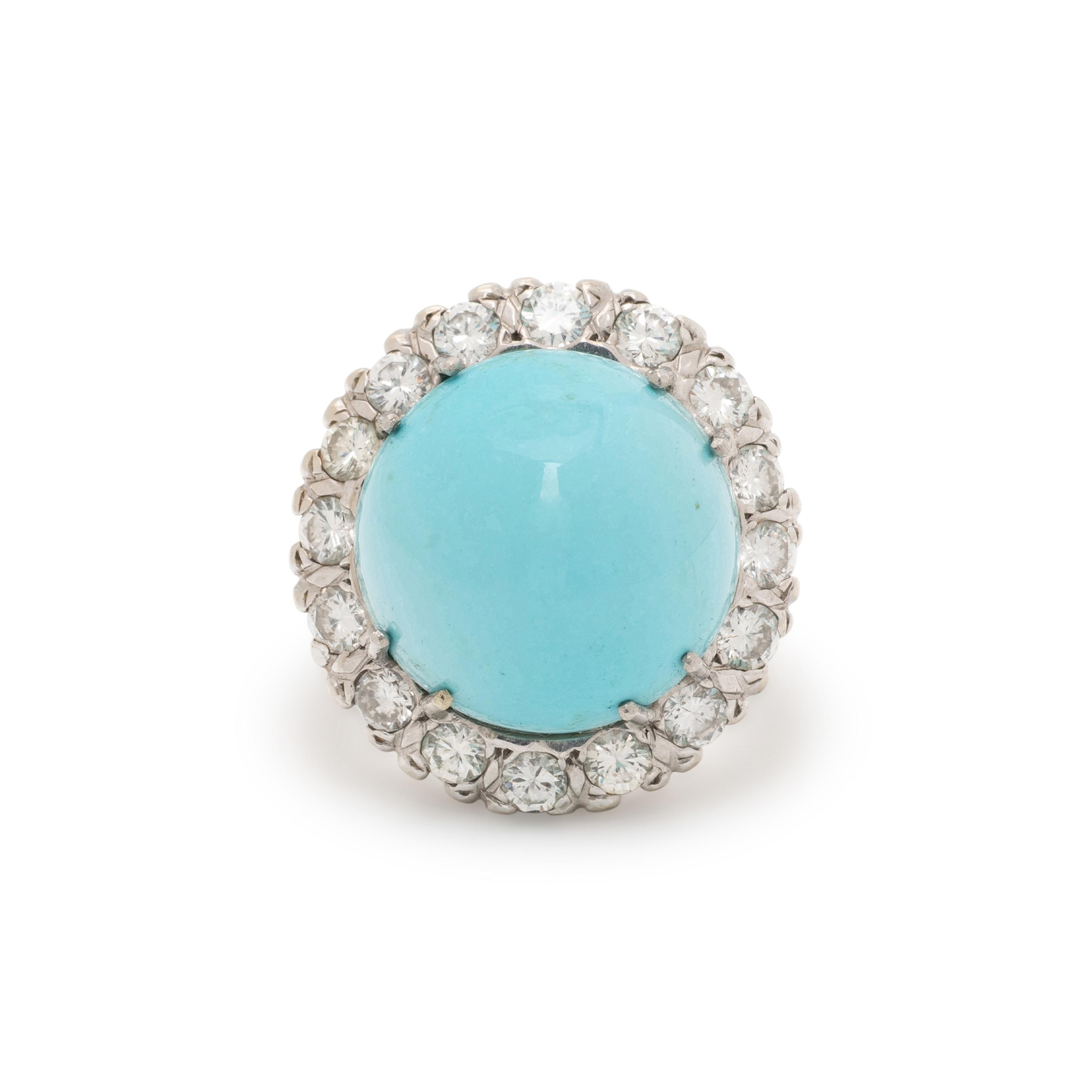TURQUOISE AND DIAMOND RING