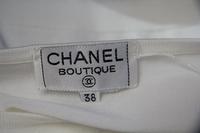 A Pair of Chanel White Cotton Tops, Size 40, size 38.