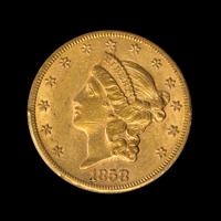 A United States 1858-S Liberty Head $20 Gold Coin