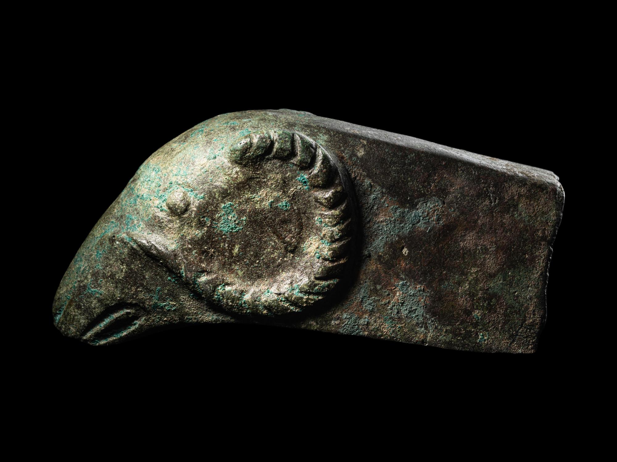 A Luristan Bronze Ram's Head