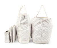 Six Goyard Items: Two Totes, Three Pouches, and One Wallet