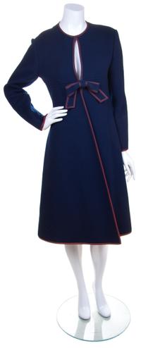 A Pierre Cardin Navy Wool Coat,