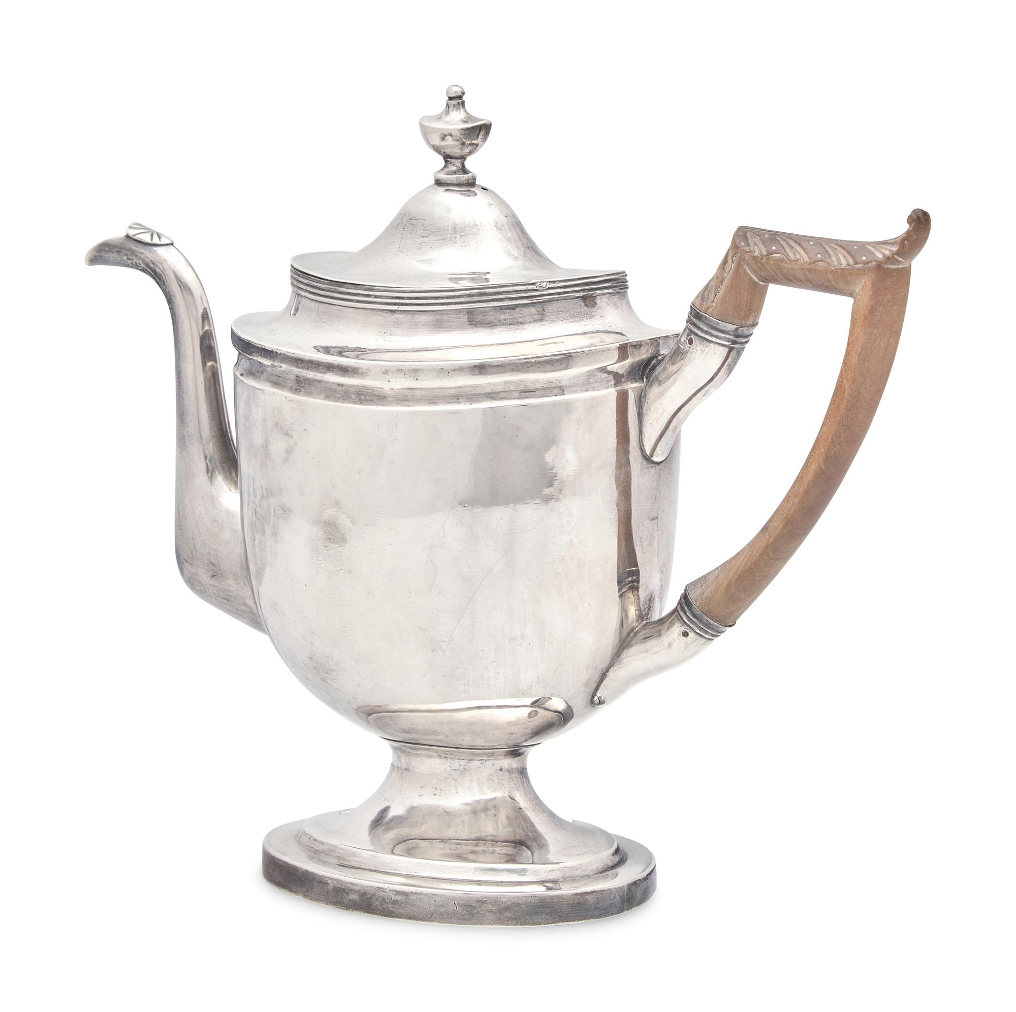 A Federal Silver Urn-Form Teapot, Samuel Williamson, Philadelphia, PA (1772-1843), Circa 1800