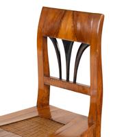 A Biedermeier Part Ebonized Cherrywood Side Chair