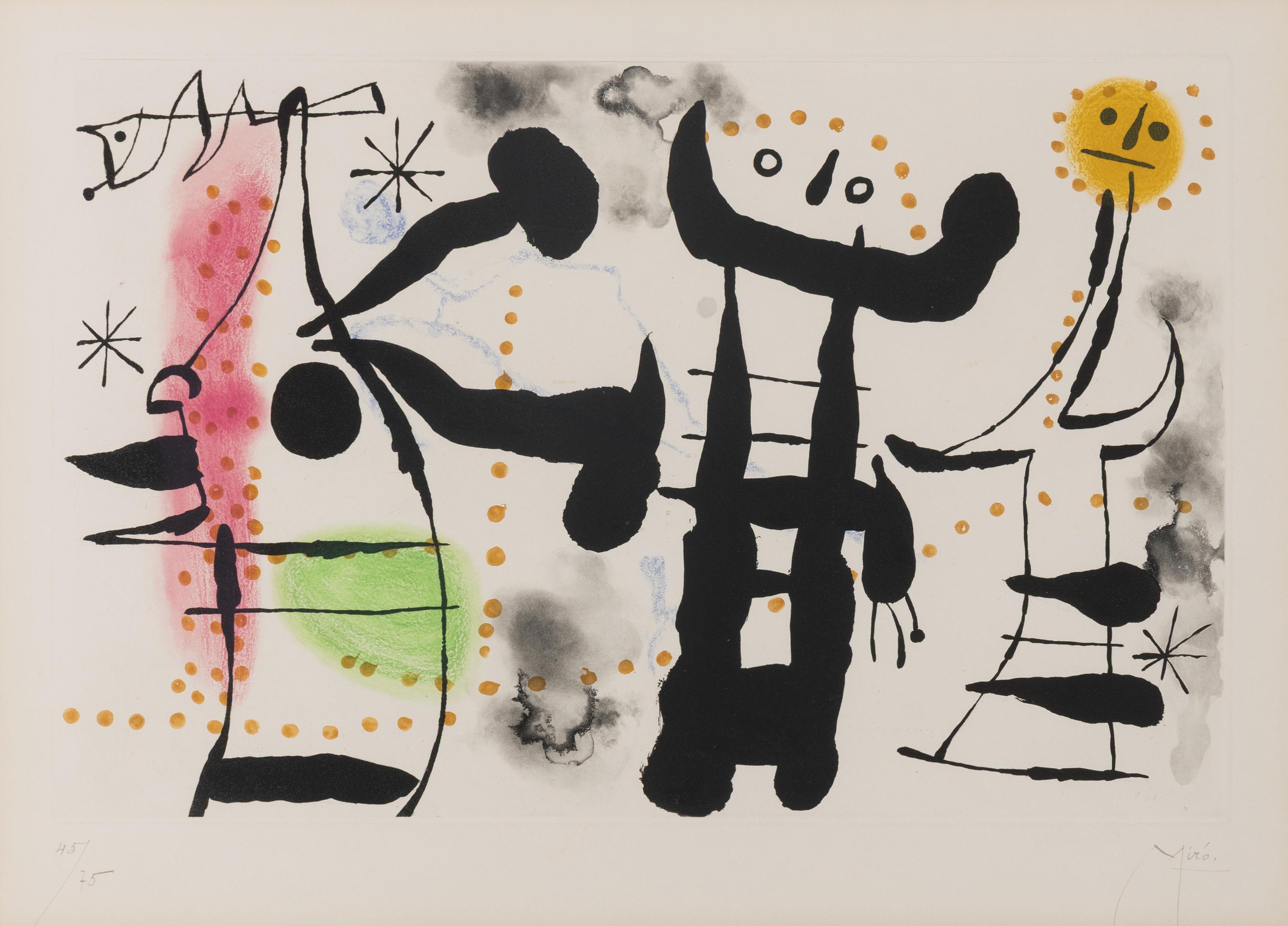 Joan Miró (Spanish, 1893-1983) — Les Philosophes II , 1958