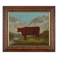 W.P. Chapman (English 19th Century) 1871 — Two works: Portraits of Prized Cows