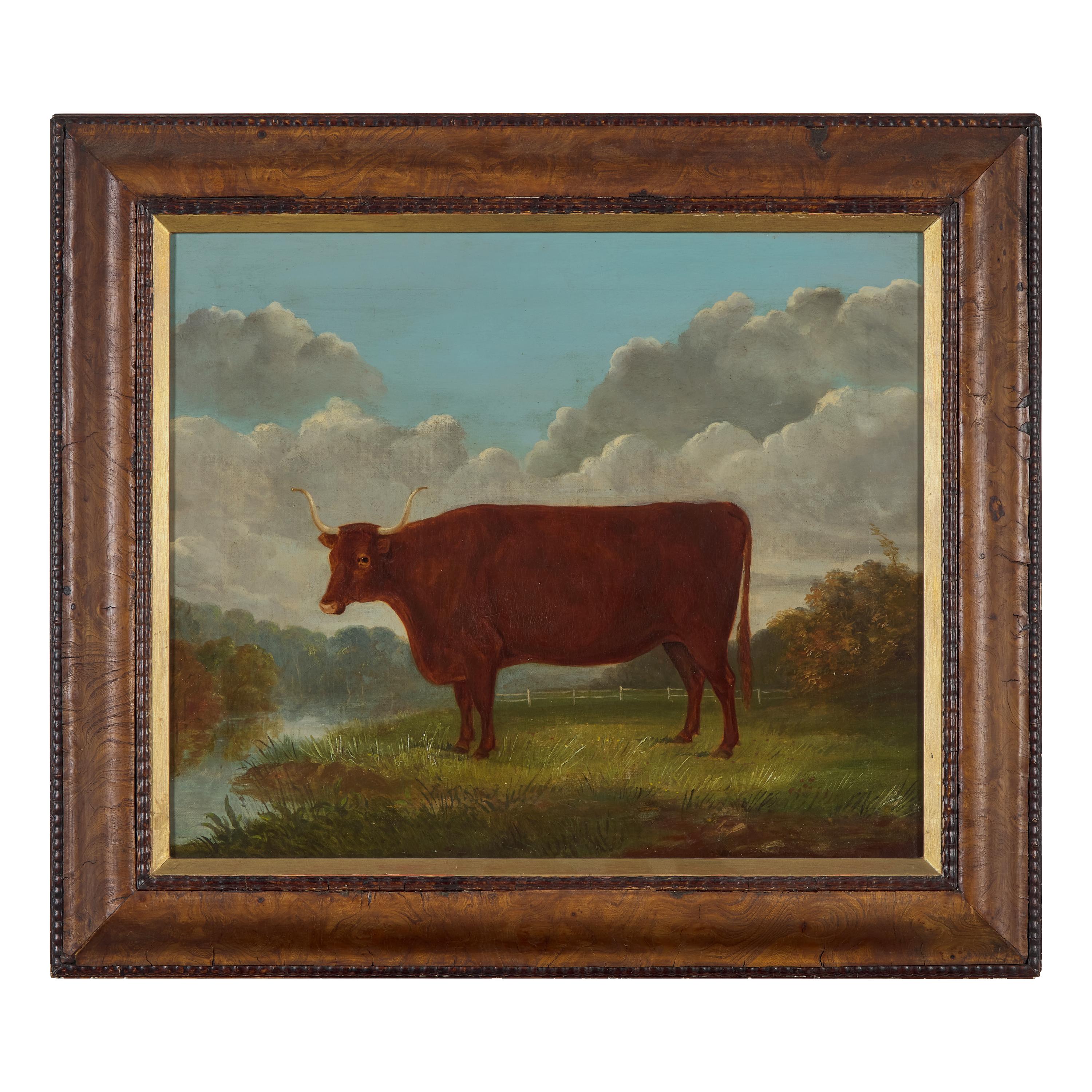 W.P. Chapman (English 19th Century) 1871 — Two works: Portraits of Prized Cows