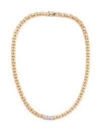YELLOW GOLD AND DIAMOND NECKLACE
