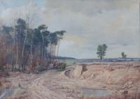 Joseph Parkington, (20th century), Landscape with Wagon and Horses