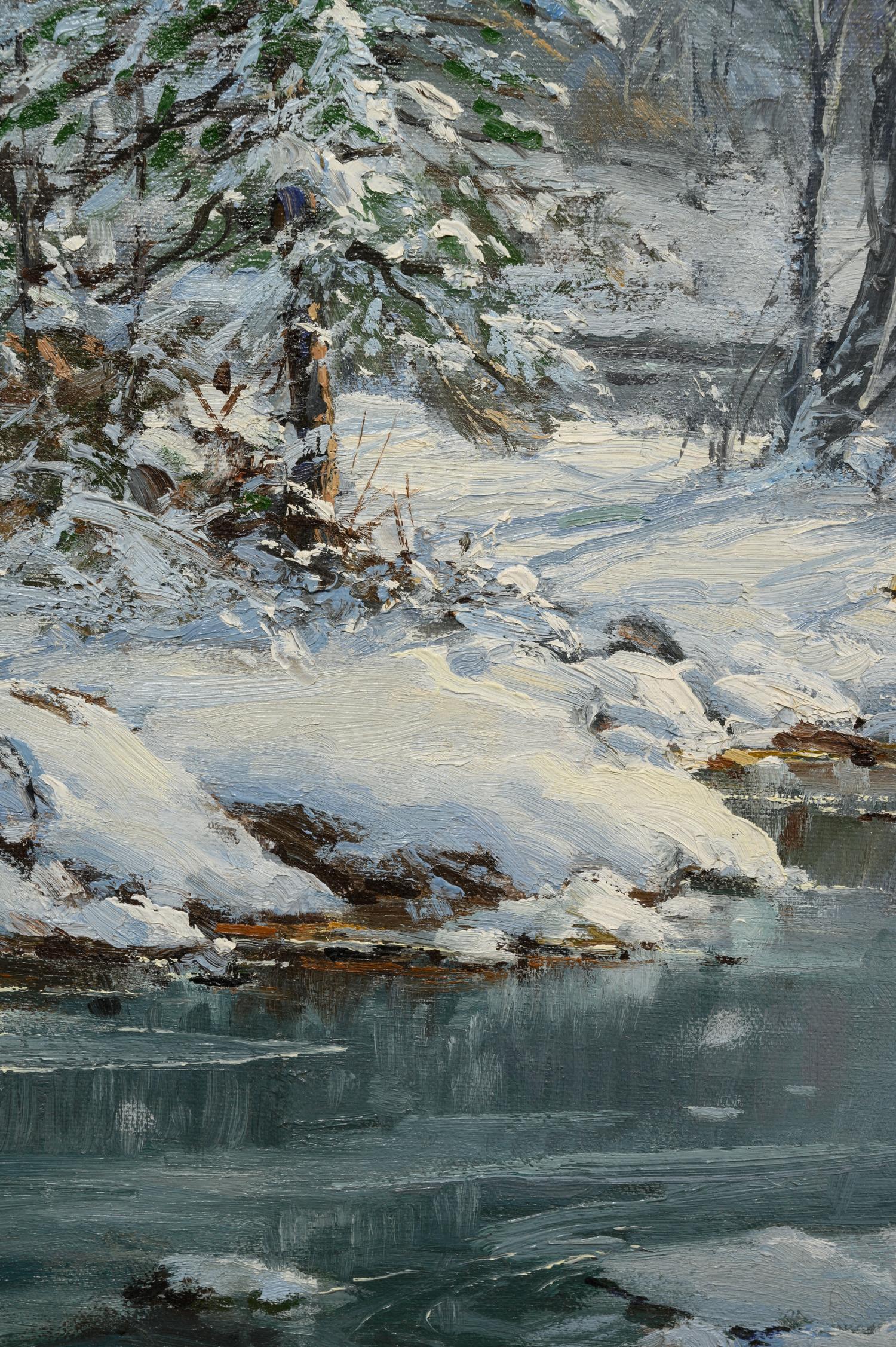 Forest Stream in Winter