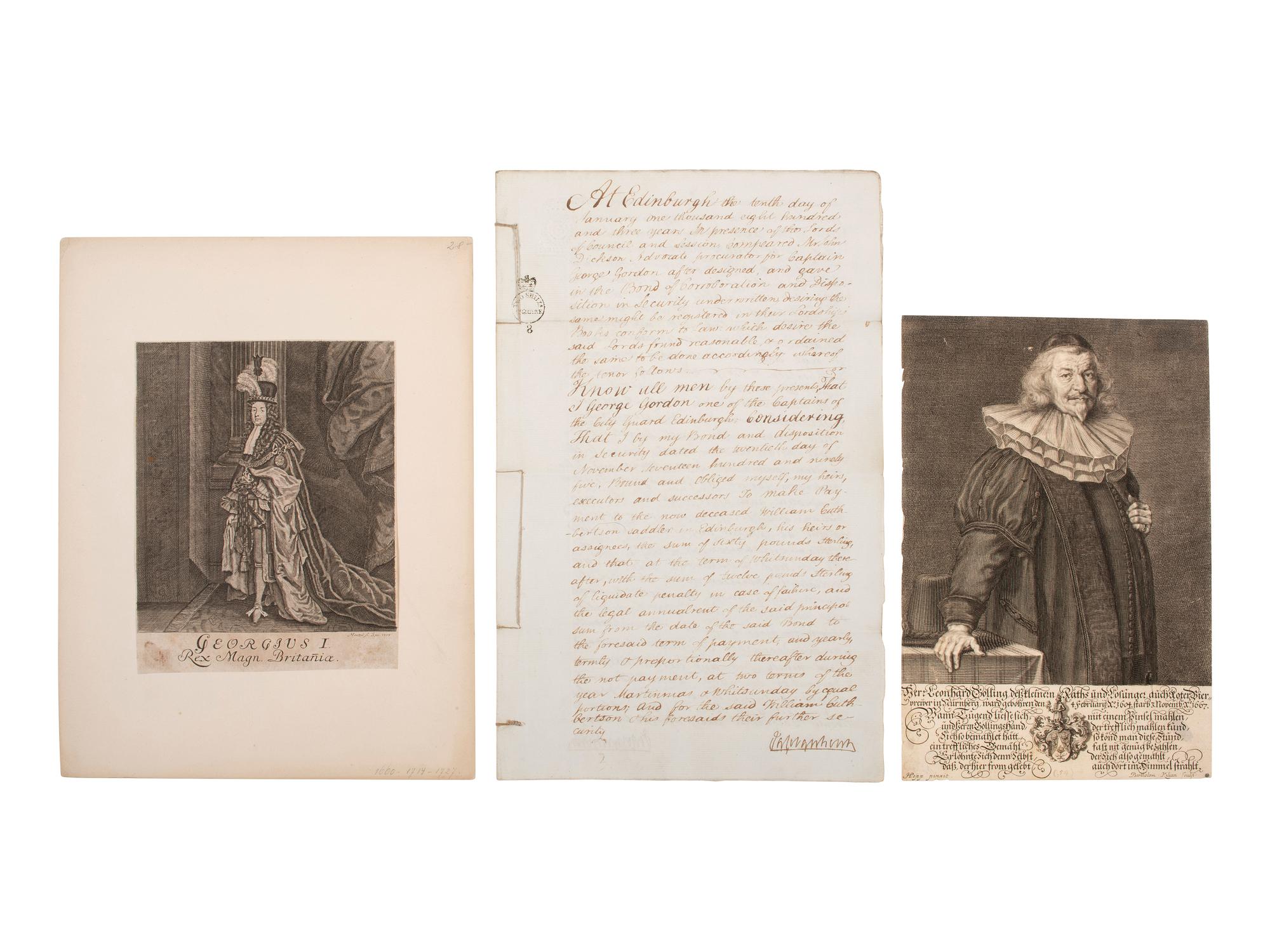 [BRITISH COLONIAL IMPRINTS]. A group of imprints, indentures, and other documents.