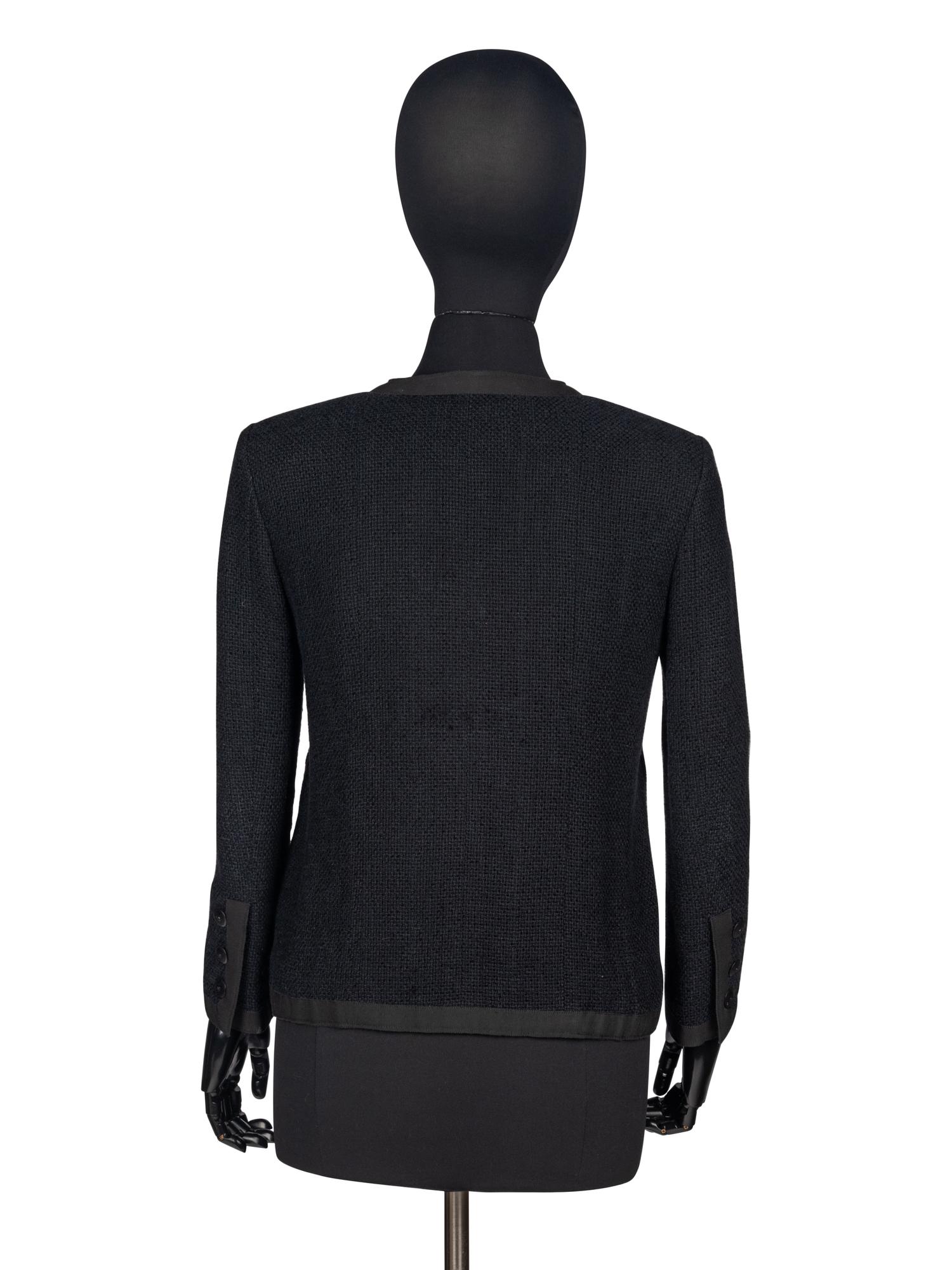 CHANEL BLACK TWEED JACKET