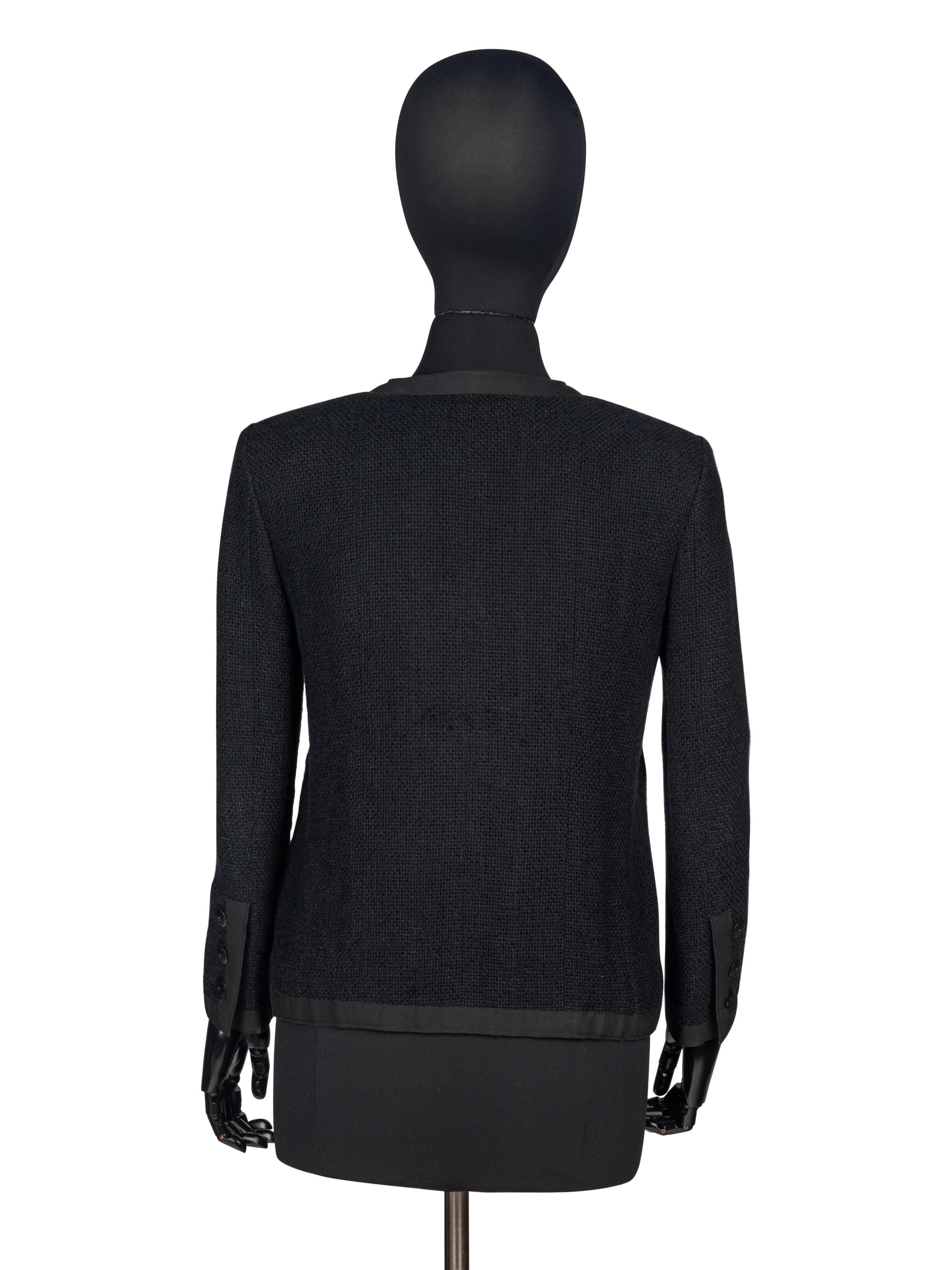 CHANEL BLACK TWEED JACKET